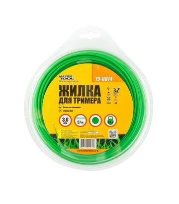 Леска для триммера MASTERTOOL круглая, 3 мм, 57 м блистер (19-0014) - фото 2