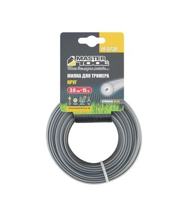 Леска для триммера MASTERTOOL круглая, армированная, 3 мм, 15 м (19-0730) - фото 2