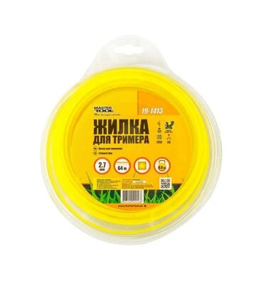 Леска для триммера MASTERTOOL квадратная 2,7 мм, 64 м блистер (19-1413) - фото 2