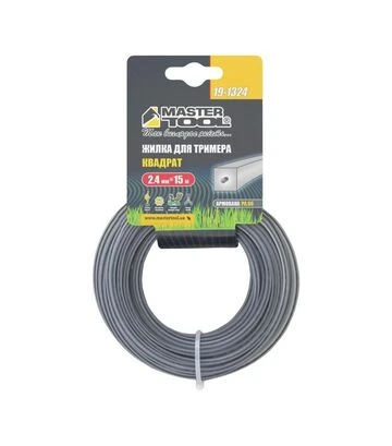 Волосінь для тримера MASTERTOOL квадратна, армована, 2,4 мм, 15 м (19-1324) - фото 2