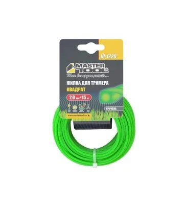 Волосінь для тримера MASTERTOOL квадрат кручений, 2 мм, 15 м (19-1220) - фото 2