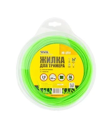 Леска для триммера MASTERTOOL квадрат витая, 2 мм, 195 м блистер (19-1211) - фото 2