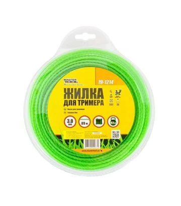 Леска для триммера MASTERTOOL квадрат витая, 3 мм, 89 м блистер (19-1214) - фото 2