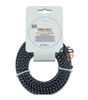 Леска для триммера SEQUOIA Ø3,0 мм, 15 м, витой квадрат (TL3.0-L15-Profi) - фото 2