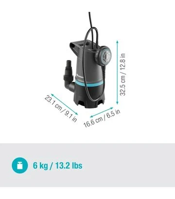 Насос заглибний для брудної води GARDENA 20000 Basic (09017-47.000.00) - фото 2