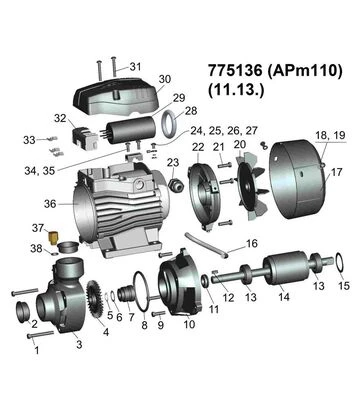 Насос вихровий LEO 3.0 APm110 1100 Вт, 85 м, 70 л/хв, для чистої води (775136) - фото 3