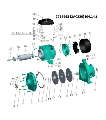 Насос центробежный многоступенчатый LEO 3.0 2AC220, 400 В, 2,2 кВт, 65 м, 180 л/мин (7752963) - фото 3