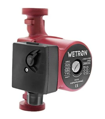 Насос циркуляційний Wetron LР525–4/180В, 75 Вт, 4 м, 40 л/хв, Ø1 1/2" 180 мм, з гайками Ø1", бордо (774212) - фото 2