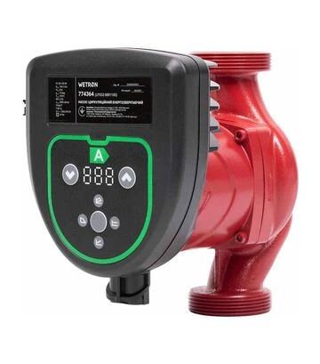Насос циркуляционный энергосберегающий Wetron 50-130 Вт, 8 м, 130 л/мин Ø2″ 180 мм, с гайками Ø1 1/4″ (774364) - фото 2