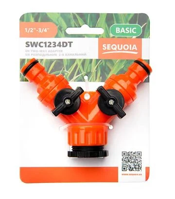 Конектор двоканальний SEQUOIA SWC1234DT, 1/2"-3/4" (SWC1234DT) - фото 2