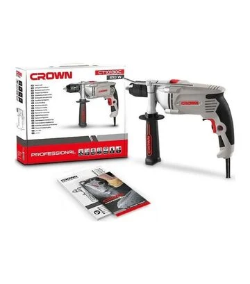 Дриль ударний CROWN CT10130C, 810 Вт, 2800 об/хв, 44800 уд/хв (CT10130C) - фото 2