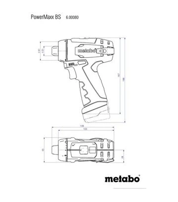 Дриль-шуруповерт акумуляторний Metabo PowerMaxx BS Basic, 12 В (600984000) - фото 3
