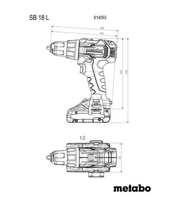 Дрель-шуруповерт ударная аккумуляторная Metabo SB 18 L, кейс (614053500) - фото 2