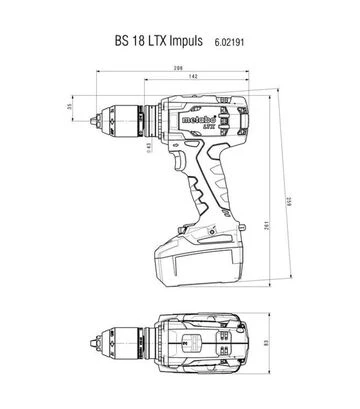 Дриль-шуруповерт акумуляторний Metabo BS 18 LTX Impuls, без АКБ та ЗП (602191840) - фото 2