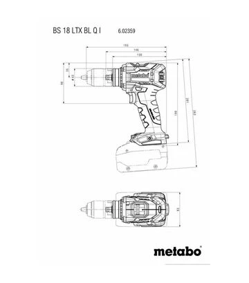 Дрель-шуруповерт аккумуляторный Metabo BS 18 LTX BL Q I, 18 В, кейс (602359770) - фото 3