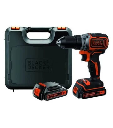 Дрель-шуруповерт аккумуляторный BLACK+DECKER BL186KB, 18 В, 1,5 Агод, в кейсе - фото 2
