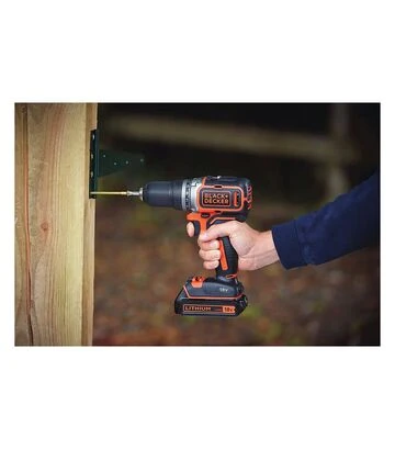 Дрель-шуруповерт аккумуляторный BLACK+DECKER BL186KB, 18 В, 1,5 Агод, в кейсе - фото 3