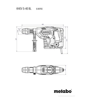Перфоратор комбинированный Metabo KHEV 5-40 BL, SDS-Max, 1050 Вт, кейс (600765500) - фото 3