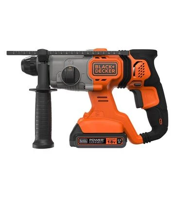 Перфоратор аккумуляторный BLACK+DECKER BCD900E2K, SDS-Plus, 18 В, в кейсе - фото 3