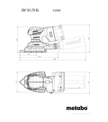 Шлифмашина вибрационная аккумуляторная Metabo SM 18 LTX BL, 2 платформы, без АКБ и ЗУ (602089840) - фото 3