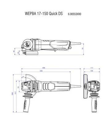 Кутова шліфмашина Metabo WEPBA 19-150 Q DS M-Brush, 1900 Вт 150 мм, педальний вимикач (613117000) - фото 3