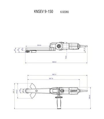 Угловая шлифмашина для сварных швов Metabo KNSE 9-150 Set, 950 Вт, кейс (602265500) - фото 2