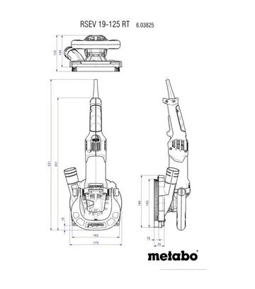 Полірувальна машина для бетону Metabo RSEV 19-125 RT, 1900 Вт (603825710) - фото 3