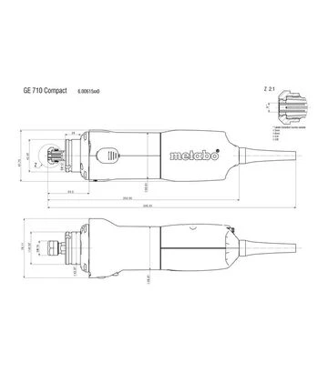 Пряма шліфмашина Metabo GE 710 COMPACT, 710 Вт (600615000) - фото 3