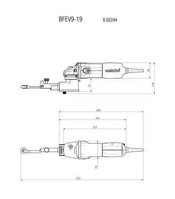 Шлифмашина ленточная Metabo BFE 9-20 Set, 950 Вт, 6-19 мм, кейс (602244500) - фото 2