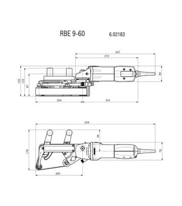 Шліфмашина стрічкова для труб Metabo RBE 9-60 Set, 900 Вт, 60 мм, кейс (602183510) - фото 3