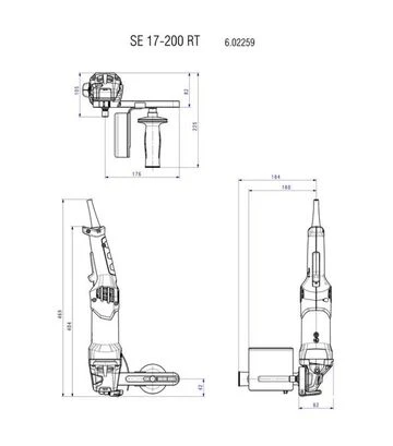 Шліфмашина щіткова Metabo SE 17-200 RT, 1700 Вт, 100-200 мм + набір насадок (602259500) - фото 2