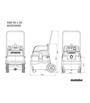 Пилосос будівельний Metabo ASR 50 L SC, 1400 Вт (602034000) - фото 3