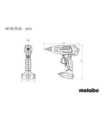 Пістолет клейовий акумуляторний Metabo HK 18 LTX 20, 18 В, кейс, без АКБ та ЗП (600797840) - фото 2