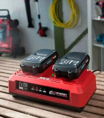Зарядное устройство двойное SKIL 3128 AA, 2,4 A, 2x20 В, 220-240 В, 50-60 Гц (CR1E3128A) - фото 3