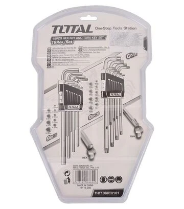 Набір шестигранних ключів TOTAL THT106KT0181 +TORX, 18 шт. (THT106KT0181) - фото 2