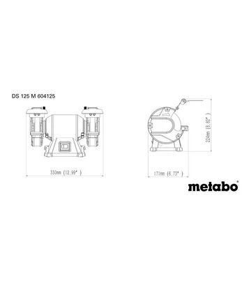 Верстат точильний Metabo DS 125 M, 200 Вт, Ø125 мм (604125000) - фото 2