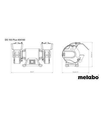 Верстат точильний Metabo DS 150 Plus, 400 Вт, Ø150 мм, LED (604160000) - фото 3