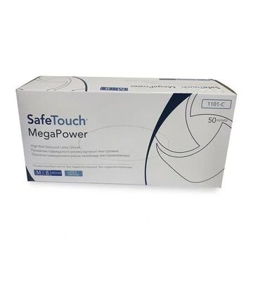 Перчатки латексные SafeTouch Megapower повышенного риска, 50 шт - фото 2