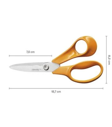 Ножницы универсальные Fiskars, 18 см, с зазубренным лезвием (1075052) - фото 2