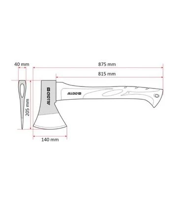 Топор Alloid Pro 1500 г, 880 мм, с ручкой из гикори (AW-80821500) - фото 2