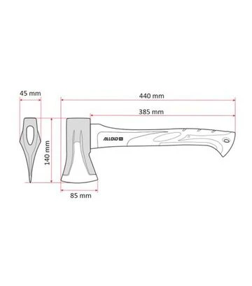 Топор-колун Alloid 1000 г, с деревянной ручкой (SW-191000) - фото 2