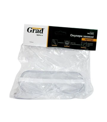 Окуляри захисні Grad anti-scratch прозорі закриті (9411805) - фото 2