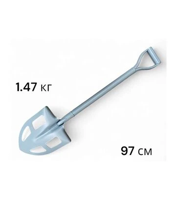 Лопата садова штикова з отворами HONMAMON TOMBO Silver SV21HR, 970x290x230 мм, 1,47 кг - фото 2