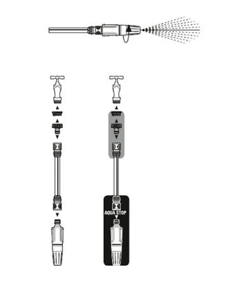 Насадка для полива GARDENA Classic + комплект соединителей 1/2" - 5/8" (18295-20.000.00) - фото 3