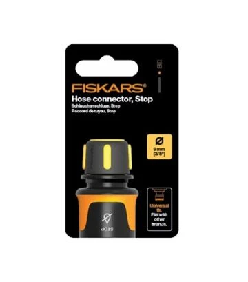 Соединитель для шланга Fiskars 3/8", с аквастопом (1027078) - фото 2