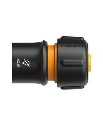 Соединитель для шланга Fiskars LB30, 3/4", с аквастопом (1027084) - фото 2