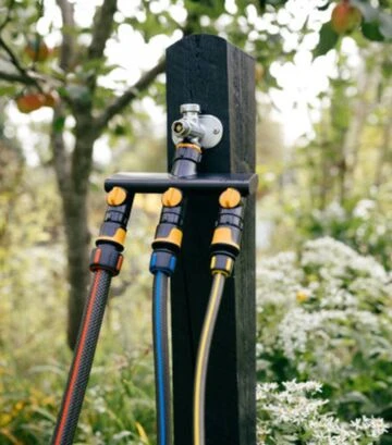 Тройник для крана Fiskars Comfort на 3 выхода, с клапанами (1070578) - фото 3