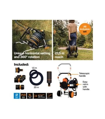 Шланг на катушке Fiskars XL, 1/2", 20 м, с набором аксессуаров (1062256) - фото 2