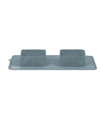 Миска складана для собак і котів WAUDOG Silicone сіра, 385х230х50 мм - фото 3