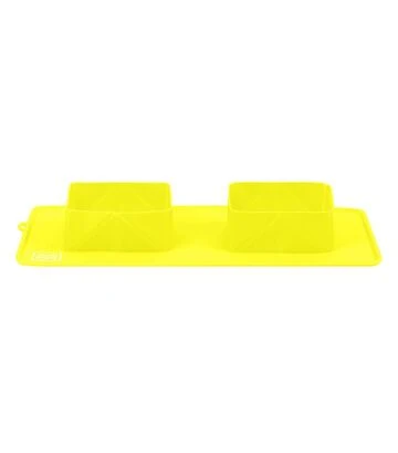Миска складная для собак и кошек WAUDOG Silicone желтая, 385х230х50 мм - фото 3